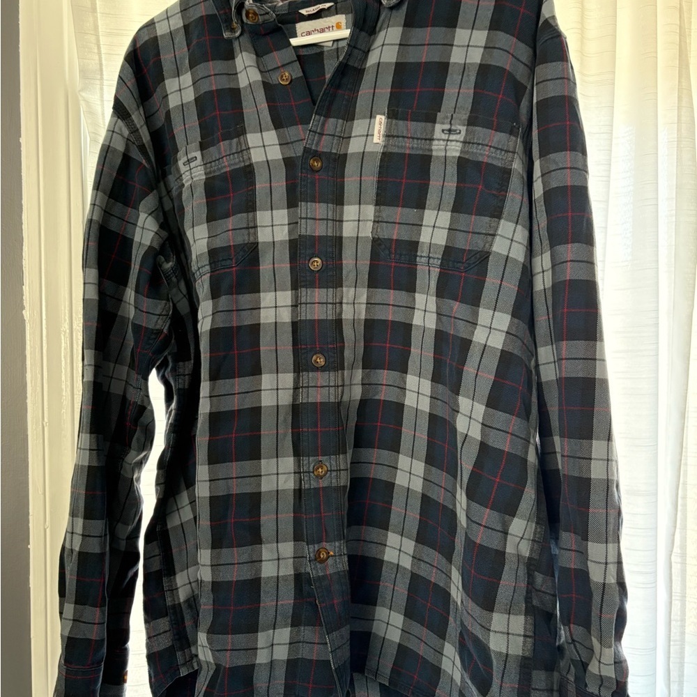 Carhartt Casual Button Down Shirt in Black and Gray